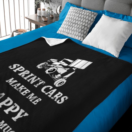 Discover Sprint Car Make Me Happy, You Not So Much Dirt Track Racing Baby Blankets