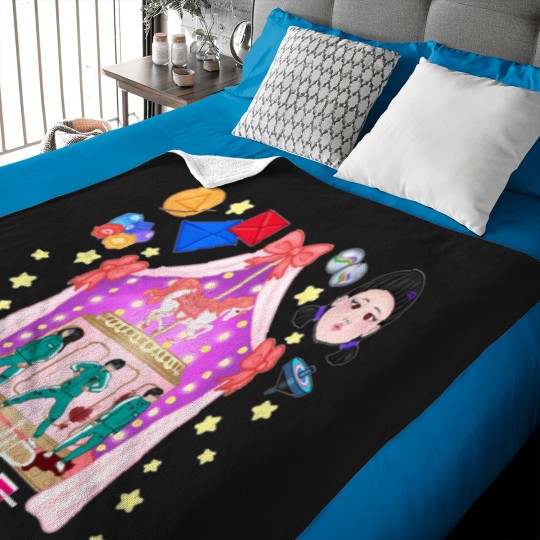 Discover Squid-Game---Mingle-Carousel Baby Blankets