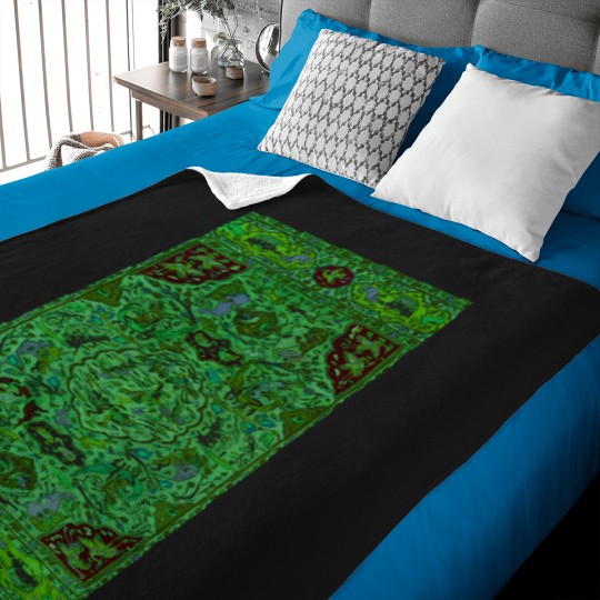 Discover Carpet Pattern In Green And Blue 3493 Baby Blankets