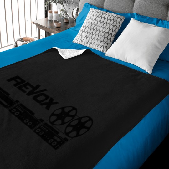 Discover Revox Reel-To-Reel (Vintage Black Graphic) Baby Blankets