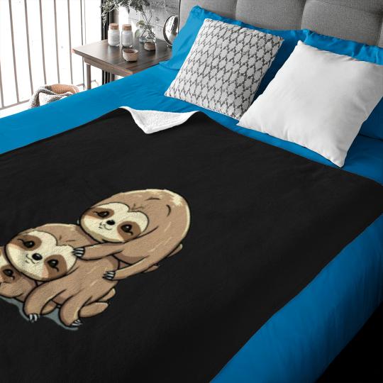 Discover Kawaii Sloth StackKawaii Sloth Stack Baby Blankets
