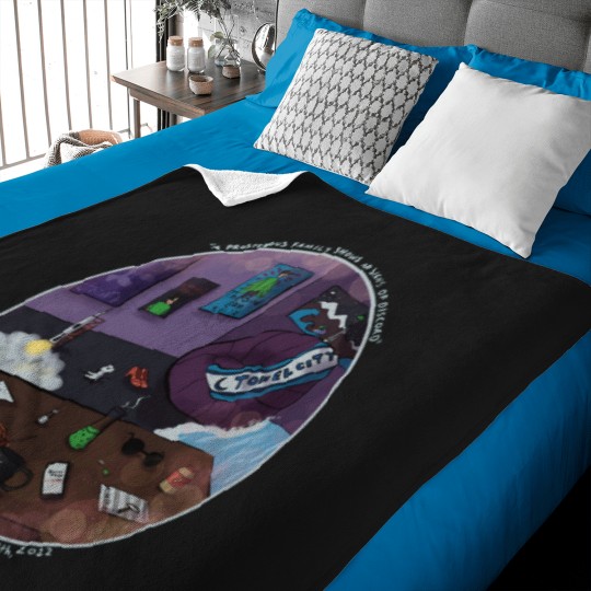 Discover A Prosperous Family--White Text Baby Blankets