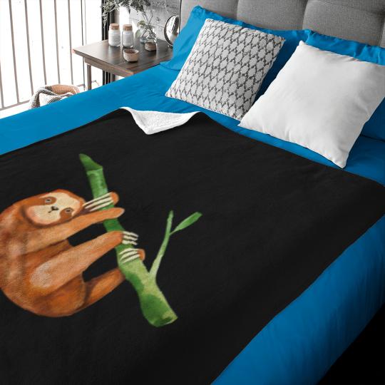 Discover Kawaii sloth watercolor Active Kawaii sloth watercolor Active Baby Blankets
