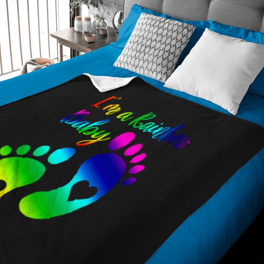 Discover I_m a Rainbow Baby Maternity T-  - Pregnancy Announcement - Maternity  - Rainbow Maternity - LGBT Maternity Baby Blankets