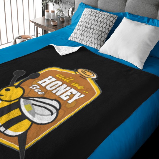 Discover Call-Me-Honey-(Bee) Shirt Baby Blankets