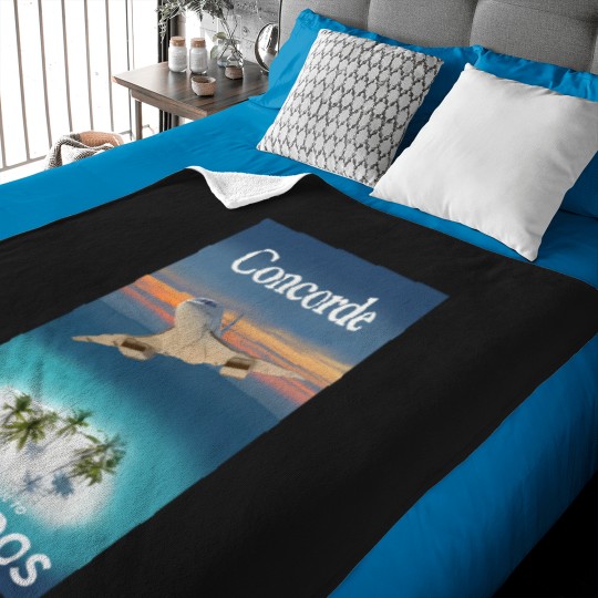 Discover Concorde - fly Supersonic to Barbados Baby Blankets