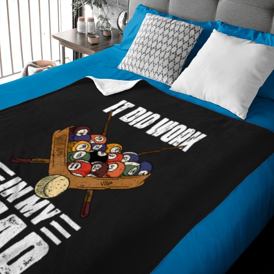 Discover Billiards It Worked Shooting Pool Trick Shot 9 Ball Joke Tee T-Shirt Baby Blankets