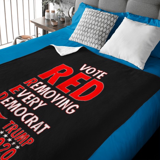 Discover Best Boys Girls Vote Red Remove Every Democrat Trump 2020 Republican Gift Music Awesome Baby Blankets