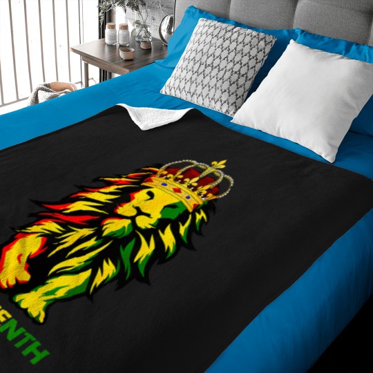 Discover junenth african american black lion 1865 king gifts s Baby Blankets