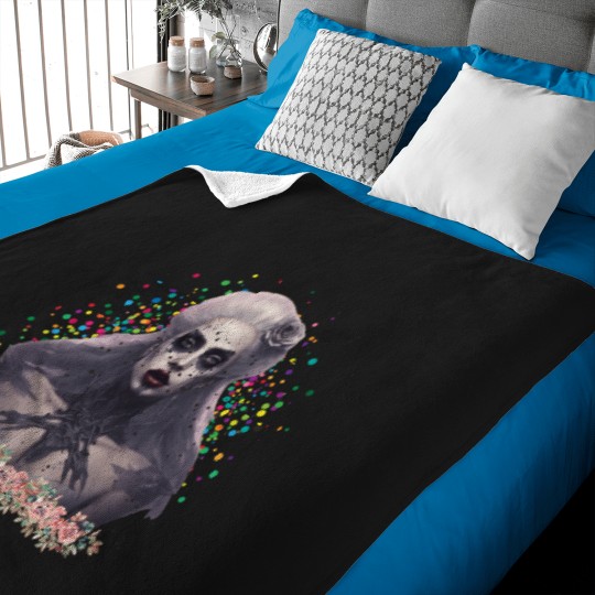 Discover Zombie Ld ga Flower Scene  Where Horror and Art Collide Baby Blankets