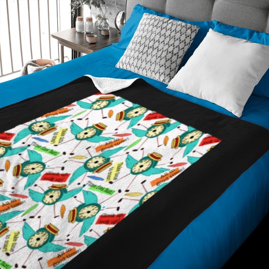 Discover Time Flies Pattern Baby Blankets