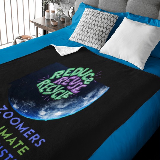 Discover Zoomers climate activists, Recycle reduce reuse, climate activist,Our Climate Our world ,Climate C Baby Blankets