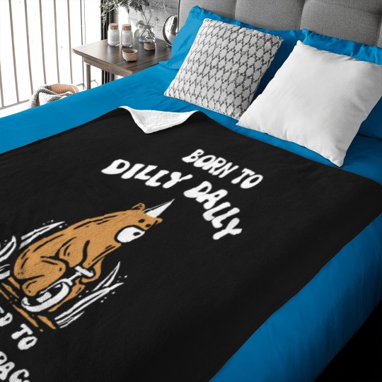 Discover Born To Dilly Dally Forced To Pick Up The Pace Meme Funny Autism Racoon in vint Baby Blankets