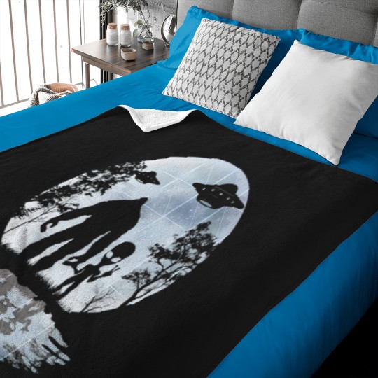 Discover Alien Moon Sasquatch UFO Baby Blankets