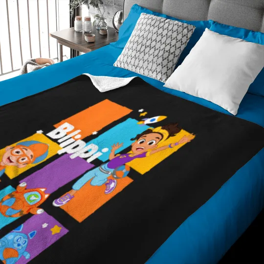 Discover blippi panels rockets group shot Baby Blankets