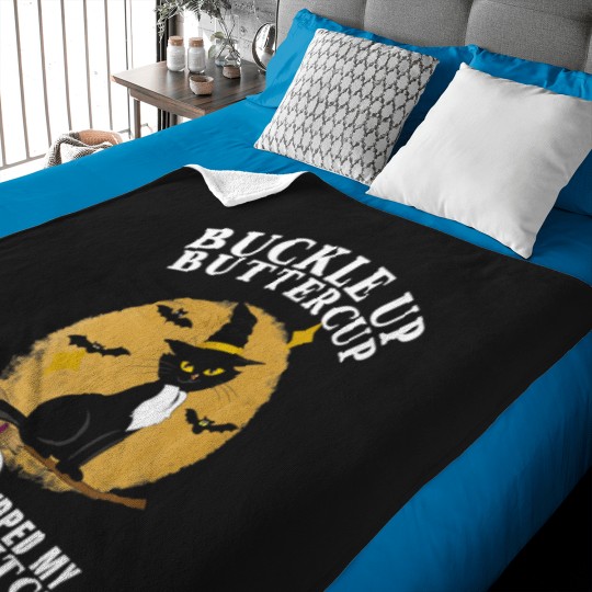 Discover B0BGHYLG1Y Cat Buckle Up Buttercup You Just Flipped My Witch Switch T Shirt Baby Blankets