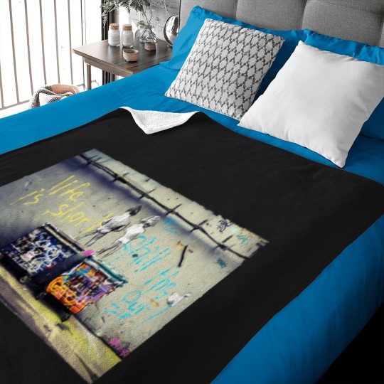 Discover Banksy-Chill-The-Duck-Out T-Shirt Baby Blankets