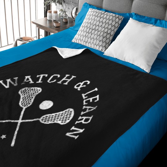Discover Lacrosse Gift Player Expertise Bragging Baby Blankets