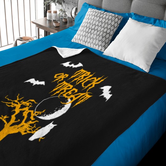 Discover Halloween-Shirt-Trick-Or-Treat Baby Blankets