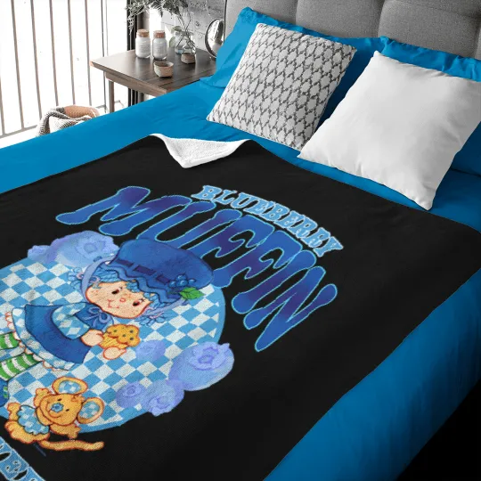 Discover strawberry shortcake blueberry muffin silly sweet retro logo Baby Blankets