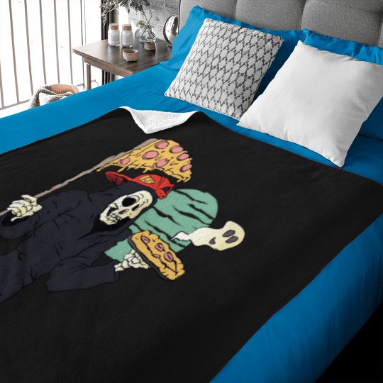 Discover Zombie flying 000-REAPIZZA Baby Blankets