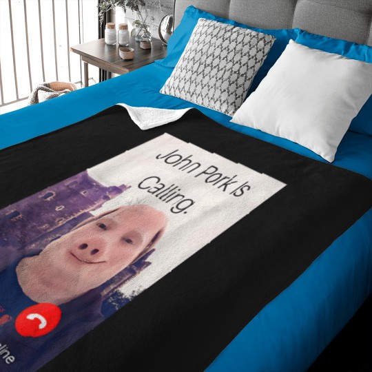 Discover John Pork is calling Funny Brainrot Baby Blankets