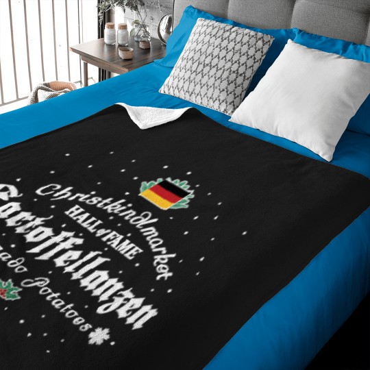 Discover Christmas-Market-Food-German-Kartoffellanzen-Tornado-Potatoes T-Shirt Baby Blankets