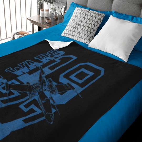 Discover 1977 Collegiate Logo & X-Wing Fighter T-Shirt Baby Blankets