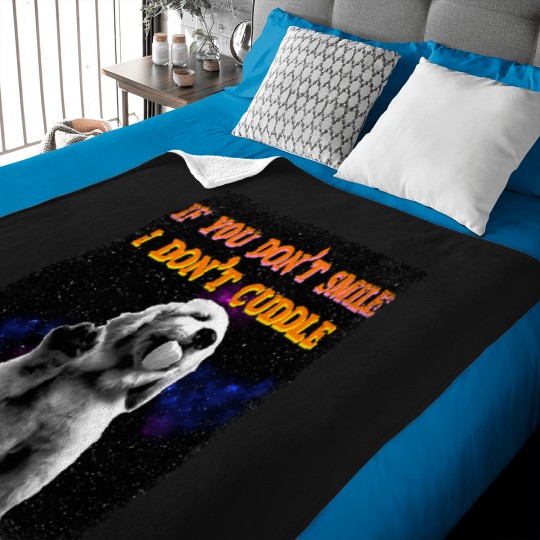 Discover purple space galaxy rave labrador retriever dog med Baby Blankets
