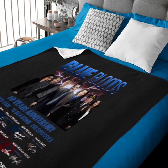 Discover Blue-Bloods-10-Years-Anniversary-All-Cast-Signed-Thank-You-For-The-Memories T-Shirt Baby Blankets