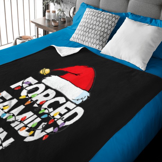 Discover Forced-Family-Fun-Shirt-Men-Women-Kids-Christmas-Pajamas-T-Shirt Baby Blankets