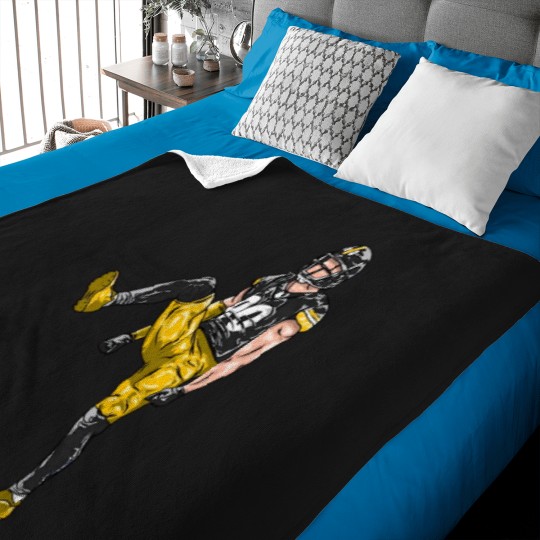 Discover Tj Watt Steeler Cartoon Baby Blankets