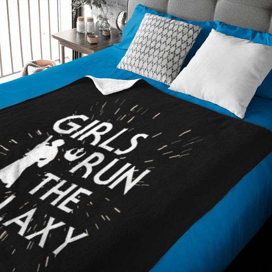 Discover girls run galaxy Baby Blankets