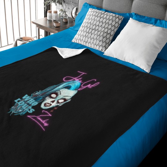 Discover blue grunge zombie girl Baby Blankets