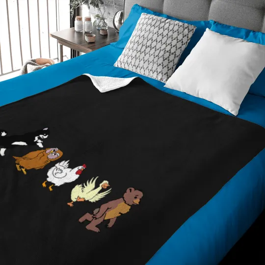 Discover Little Bear Cartoon Animated TV Show Graphics Animal Friends Baby Blankets