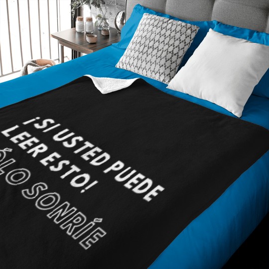 Discover Si-Usted-Puede-Leer-Esto-Slo-Sonre T-Shirt Baby Blankets