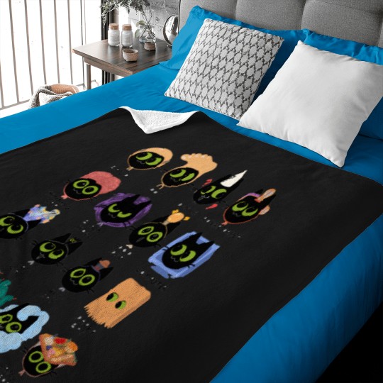 Discover Little Kitty Big City T-Shirt Baby Blankets