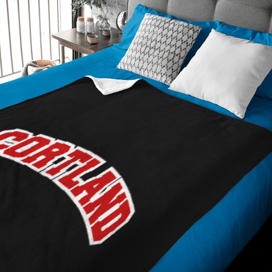 Discover Cortland New York Varsity Style Vintage Baby Blankets