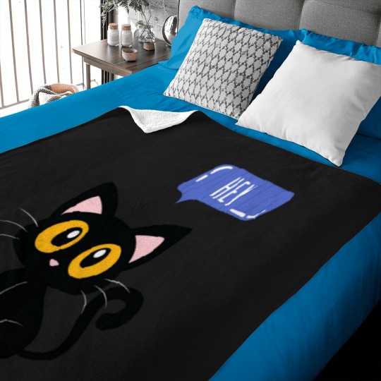 Discover Cat Sayes Hey(2) Baby Blankets