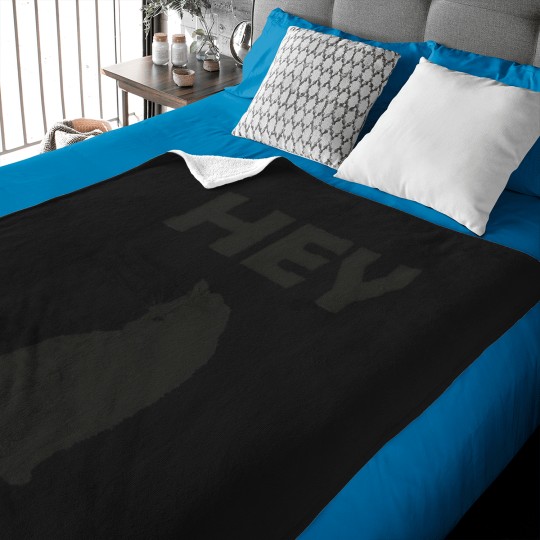 Discover Cat Sayes Hey(1) Baby Blankets