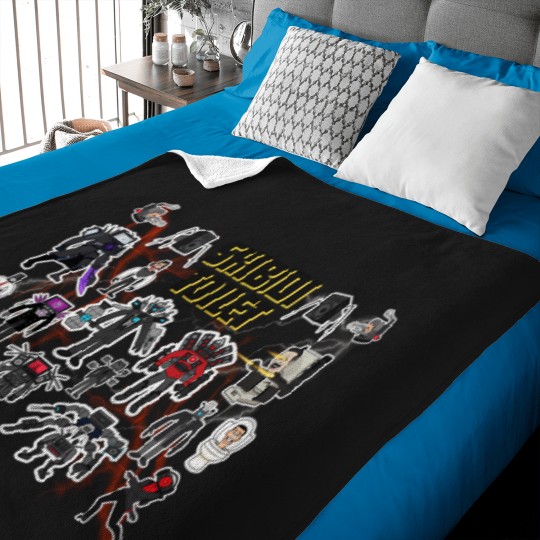Discover Funny Skibidi Characters T-Shirt Baby Blankets