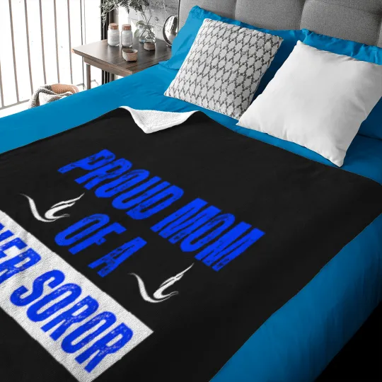 Discover zeta phi beta sorority proud mom of a finer soror Baby Blankets