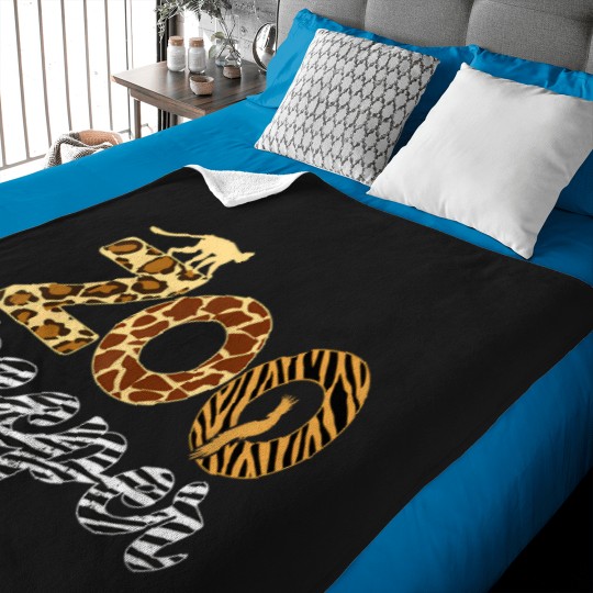 Discover zookeeper african animal zebra leopard print savanna life Baby Blankets