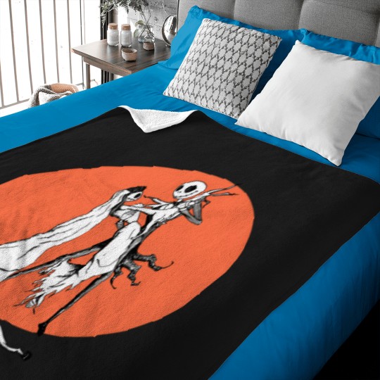 Discover Dancing-Lantern-Jack-With-Bride T-Shirt Baby Blankets