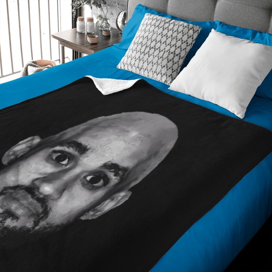 Discover Bald Derrick White Funny Vintage Face T-Shirt Baby Blankets