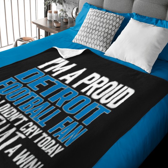 Discover Proud-Detroit-Football-Fan-Didn'T-Cry T-Shirt Baby Blankets