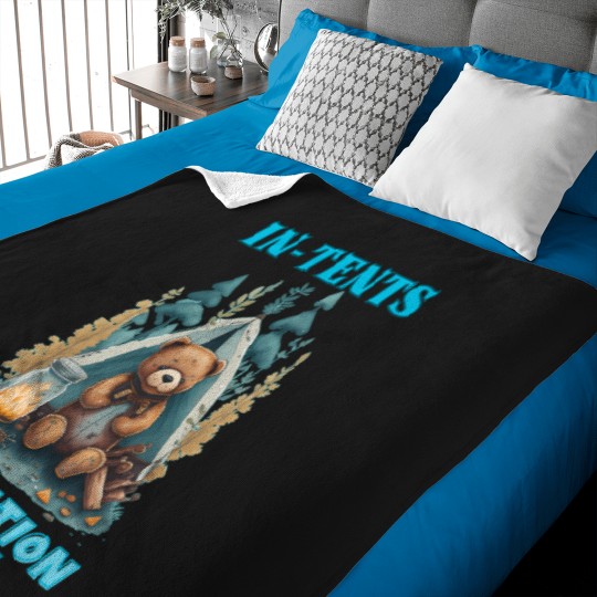 Discover In-Tents Relaxation Mode. Camping Life T-Shirt Baby Blankets