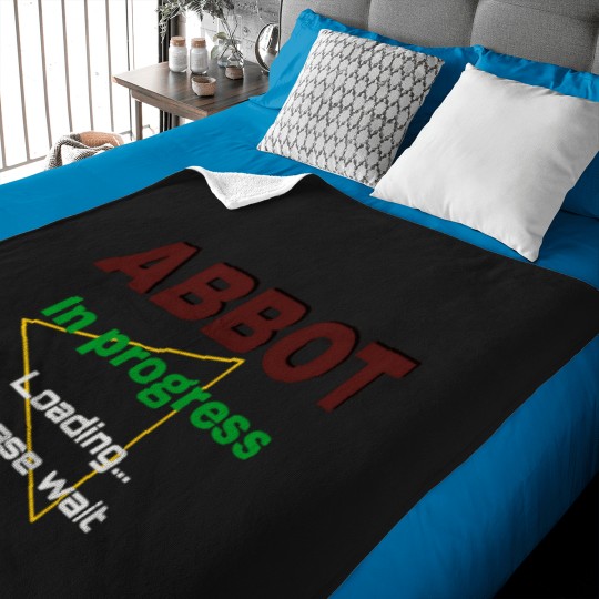 Discover abbot in progress loading please wait Baby Blankets