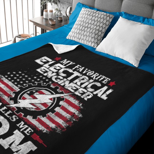 Discover Womens Electrical Engineer Calls Me Mom USA Flag Mothers Day Baby Blankets