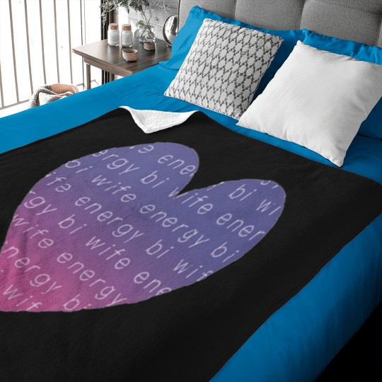 Discover Bi wife energy heart white Baby Blankets
